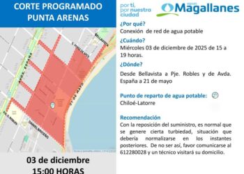 Comunicado informativo sobre interrupción programada del suministro en Punta Arenas