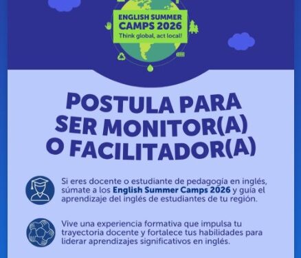 Ministerio de Educación invita a postular como monitor(a) o facilitador(a) para English Summer Camps 2026