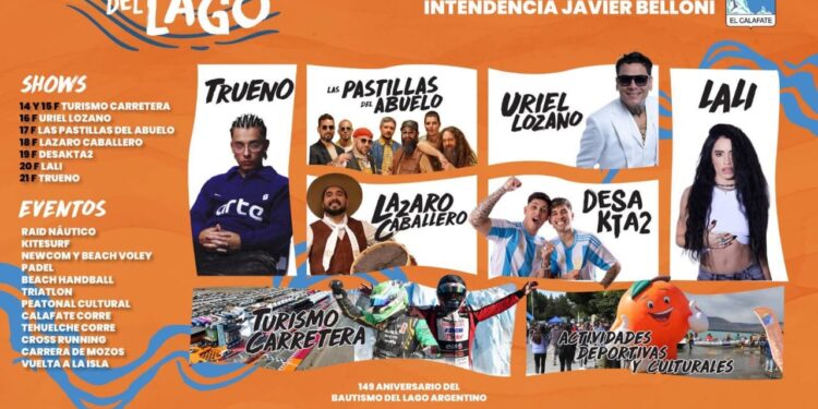 El Calafate se prepara para vivir una nueva edición de la Fiesta Nacional del Lago, en el marco del 149° aniversario del Bautismo del Lago Argentino