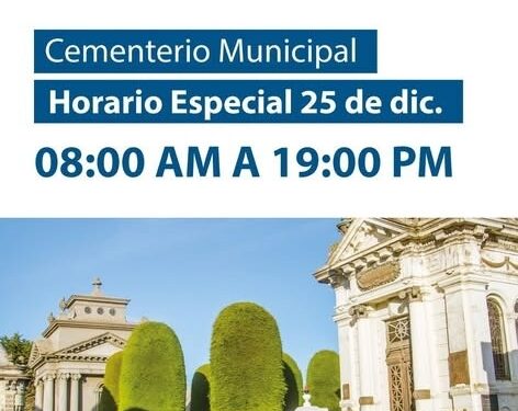 Cementerio Sara Braun tendrá mantendrá horario normal durante el día de Navidad.