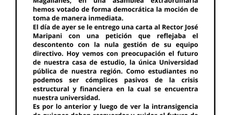 Estudiantes de la UMAG confirman inicio de toma y acusan fallas de seguridad e infraestructura