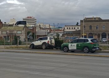 Vehículo colisiona con señalética en la Costanera de Punta Arenas