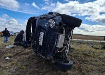 Violento volcamiento en la ruta 9 norte dejo un lesionado.