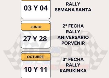 4 fechas contempla campeonato de rally Adelfa 2026, la primera se correrá en semana santa.