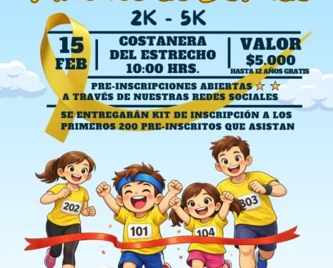 Invitan a la comunidad a participar en la primera Corrida Familiar “Píntate de Dorado” en Punta Arenas