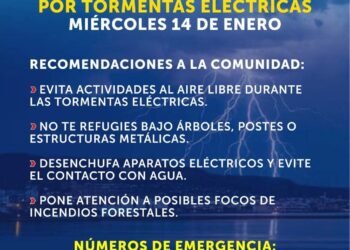 SENAPRED declara Alerta Temprana Preventiva por tormentas eléctricas este miércoles 14 de enero
