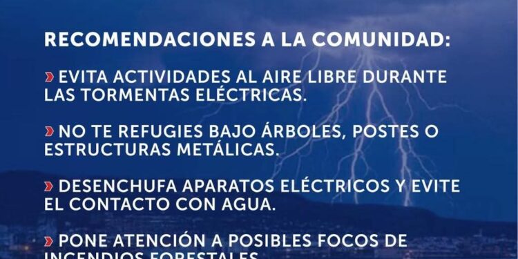 SENAPRED declara Alerta Temprana Preventiva por tormentas eléctricas este miércoles 14 de enero