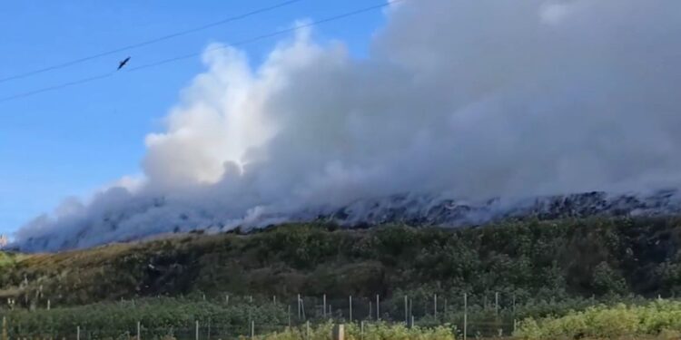 Municipio de Puerto Natales denuncia presunta intencionalidad en incendio del vertedero y Carabineros inicia investigación