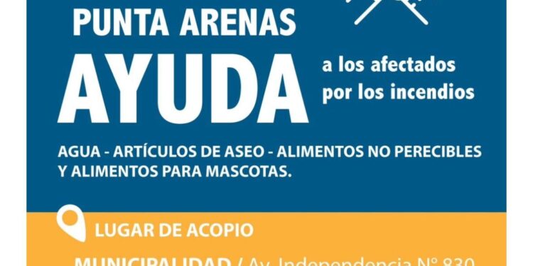 Municipalidad de Punta Arenas habilita centro de acopio para apoyar a afectados por incendios
