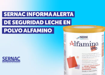 Sernac informa sobre alerta de seguridad alimentaria por leche en polvo infantil Alfamino.
