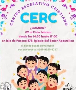 Centro Recreativo Cristiano (CERC) invita a niños de Punta Arenas a vivir 5 días de valores y recreación.
