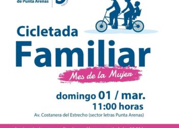 Municipalidad de Punta Arenas invita a participar en Cicletada Familiar por el Mes de la Mujer