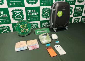 Operativo en Aeropuerto de Punta Arenas: OS7 y can «Hulk» detectan más de un kilo de cocaína oculta en equipaje.
