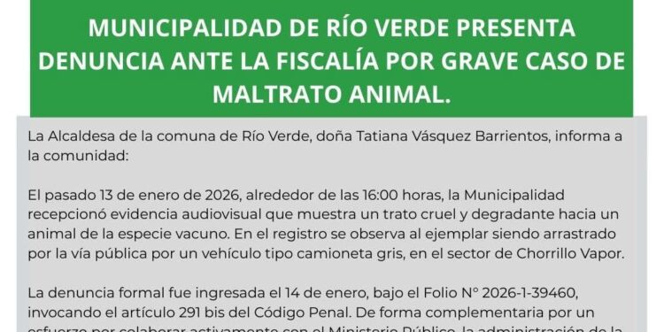 Municipio de Río Verde presenta denuncia ante Fiscalía por grave caso de maltrato animal
