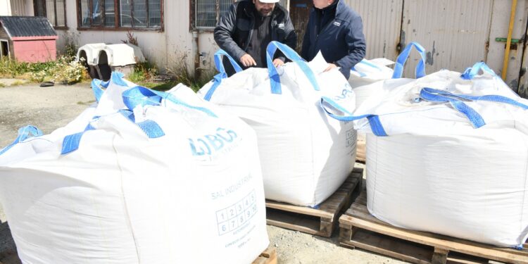 Municipalidad recibe primer cargamento de sal para este invierno. La primera compra contempló 230 toneladas y proyecta alcanzar un stock de 1.100 toneladas antes de junio.