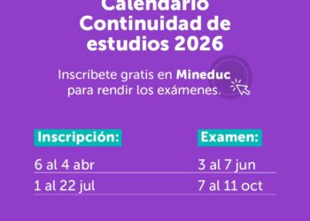 Mineduc publica calendario 2026 para la continuidad de estudios y rendición de exámenes