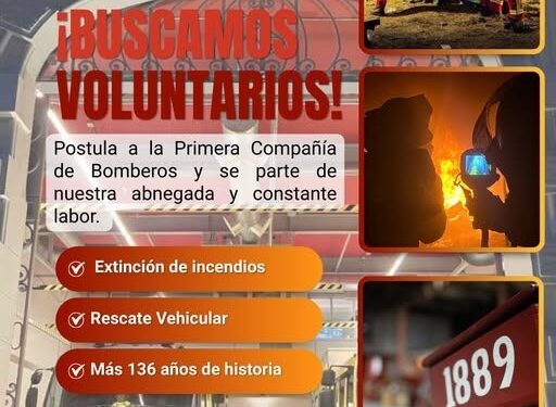 La Primera Compañía de Bomberos «Bomba Magallanes» abre su proceso de admisión 2026.