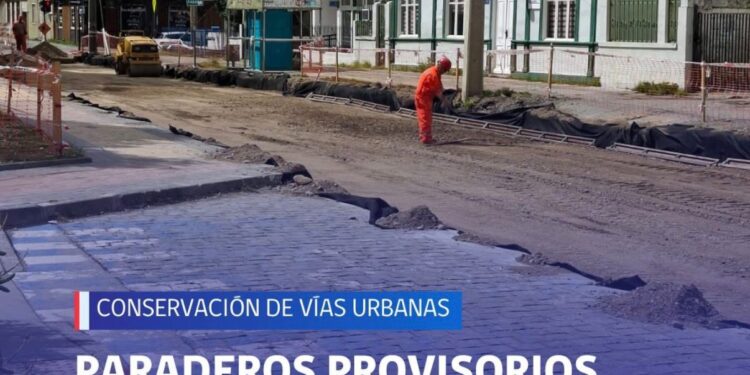 Desvíos y paraderos provisorios por obras en Av. Bulnes