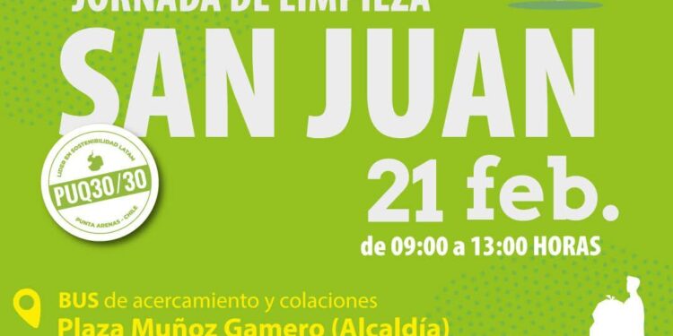 Municipalidad de Punta Arenas convoca a jornada de limpieza en el sector San Juan