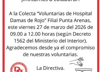 Voluntarias de Hospital Damas de Rojo realizarán colecta solidaria en Punta Arenas