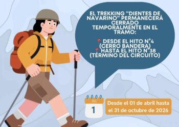 Cierran temporalmente tramo del circuito Dientes de Navarino por temporada invernal