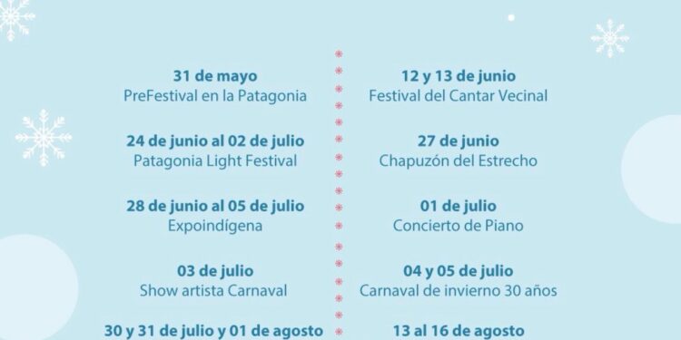 Punta Arenas se prepara para las Invernadas 2026,revisa el calendario de actividades del invierno más esperado