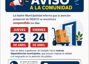 Municipalidad de Porvenir informa suspensión de atención en DIDECO por traslado de oficinas.