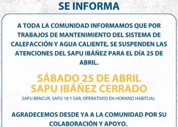 Suspenderán atenciones en SAPU Ibáñez por trabajos de mantención este sábado en Punta Arenas