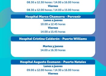Salud informa horarios de atención en hospitales de Magallanes para esta semana