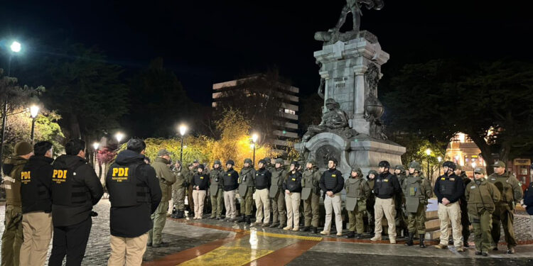 Operativo conjunto de seguridad deja 18 detenidos y más de 900 controles en Magallanes
