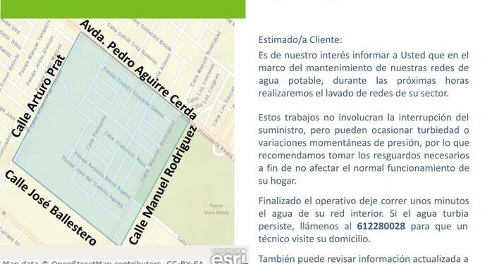 Aguas Magallanes anuncia lavado de redes en Punta Arenas sin interrupción del suministro