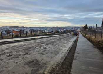 Obras en calle El Ovejero alcanzan 40% de avance y mejorarán conectividad en Punta Arenas
