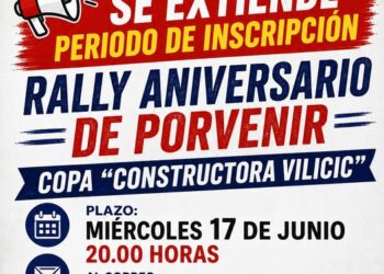 Rally Aniversario de Porvenir extiende el periodo de inscripciones hasta el día de hoy.