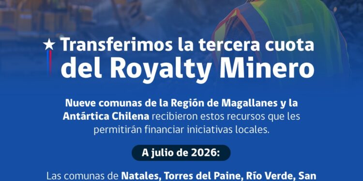 Nueve comunas de Magallanes reciben más de $683 millones por tercera cuota del Royalty Minero