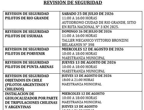 Gran Premio de la Hermandad: 5 autos superan la revisión de seguridad en Porvenir y 7 quedan objetados.