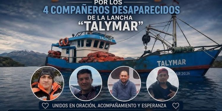 Pescadores que participan en la rebusca encuentran restos de la lancha «Talymar» en el sector de bahía Sea.