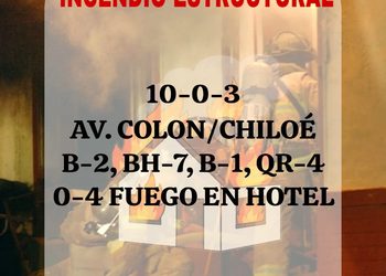 Incendio estructural afecta a recinto hotelero en pleno centro de Punta Arenas