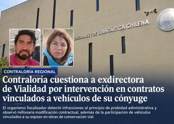 Contraloría cuestiona a exdirectora de Vialidad por intervención en contratos vinculados a vehículos de su cónyuge