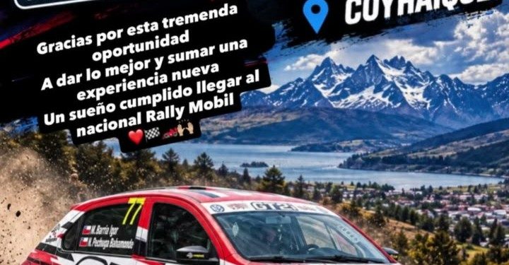 Matías Barría cumple sueño de correr Rally Mobil. Su debut en el nacional será en octubre