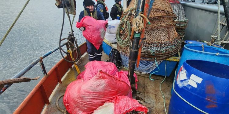 Incautan 4,5 kilómetros de redes centolleras durante fiscalización en Punta Arenas