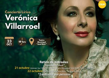 Verónica Villarroel llega a Punta Arenas, este miércoles comienza la entrega de invitaciones para su concierto lírico