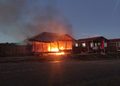 Violento incendio destruyó vivienda en Tierra del Fuego sector Pampa Guanaco.