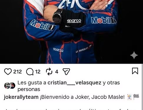 Jacob Masle se incorpora al Joker rally team para el cierre de la temporada 2026.